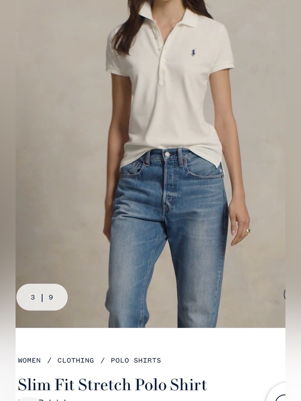 Ralph Lauren Women’s Fitted White Polo